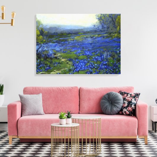 Vormittag in den Bluebonnets Leinwanddruck (Insitu (Wohnzimmer))