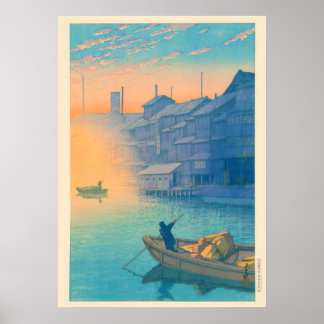 Vormittag in Dotonbori in Osaka By Kawase Hasui Poster