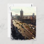 Vormittag in Warschau Postkarte (Vorne/Hinten)