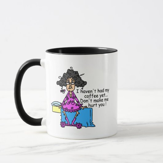 Vormittag vor dem Kaffee Spaß Tasse (Links)