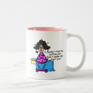 Vormittag vor dem Kaffee Spaß Zweifarbige Tasse