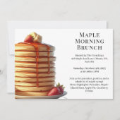 Vormittagessen | Pancakes & Ahornsirup Gemütlicher Einladung (Vorderseite)