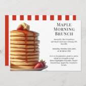 Vormittagessen | Pancakes & Ahornsirup Gemütlicher Einladung (Vorne/Hinten)