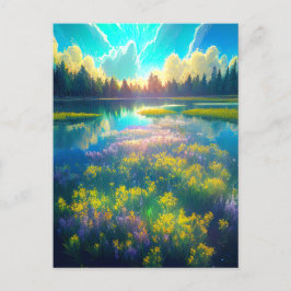 Vormittags Entfaltung über den schönen Sumpf Postkarte