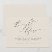 Vormittags, Hochzeitsessen Probe Party Einladung (Vorne/Hinten)