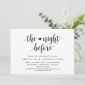 Vormittags, Hochzeitsessen Probe Party Einladung (Stehend Vorderseite)