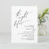 Vormittags, Hochzeitsessen Probe Party Einladung (Stehend Vorderseite)