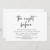 Vormittags, Hochzeitsessen Probe Party Einladung (Vorne/Hinten)