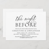 Vormittags Hochzeitsessen Probe Party Einladung (Vorne/Hinten)