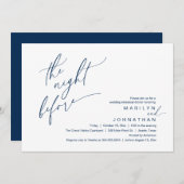 Vormittags, Hochzeitsessen Probe Party Einladung (Vorne/Hinten)