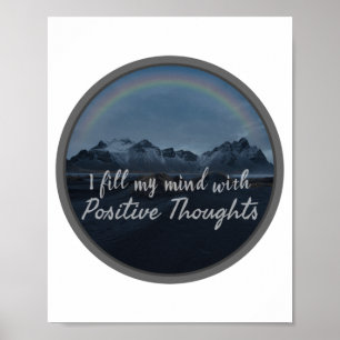 Vormittags inspirierende Worte der Selbstannahme Poster