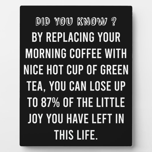 Vormittags Kaffee-Cup - Funny Coffee Quote   Fotoplatte (Vorderseite)