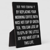 Vormittags Kaffee-Cup - Funny Coffee Quote   Fotoplatte (Seite)