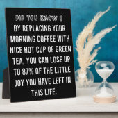Vormittags Kaffee-Cup - Funny Coffee Quote   Fotoplatte (Seite)
