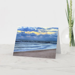 Vormittags Wolken am Strand Grußkarte Karte