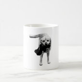 Vormittagsfett - Schwarz & Weiß Kaffeetasse (Mittel)
