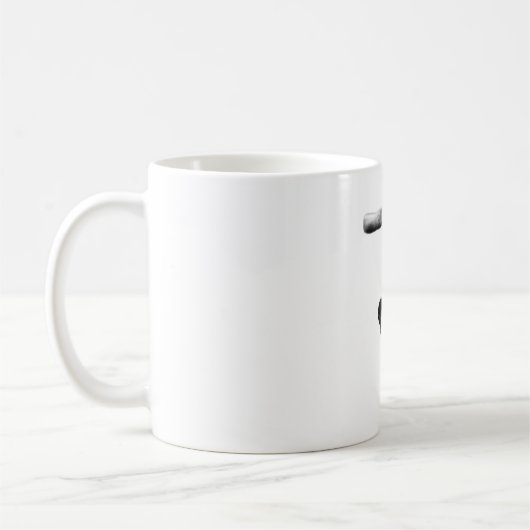 Vormittagsfett - Schwarz & Weiß Kaffeetasse (Links)