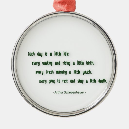 Vormittagsvortrag von Arthur Schopenhauer Silbernes Ornament (Vorne)