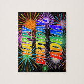 Vorname "ADAM", Fun "HAPPY BIRTHDAY" Puzzle (Vertikal)