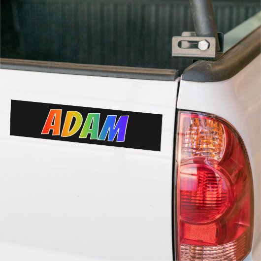 Vorname "ADAM": Spaß-Regenbogen-Farbton Autoaufkleber (Auf Lkw)