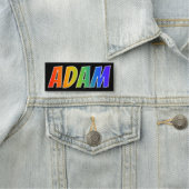 Vorname "ADAM": Spaß-Regenbogen-Farbton Namensschild (Beispiel)