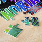 Vorname "ALEXANDRIA", Spaß "GLÜCKLICHER GEBURTSTAG Puzzle (Seite)
