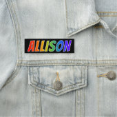 Vorname "ALLISON": Spaß-Regenbogen-Farbton Namensschild (Beispiel)