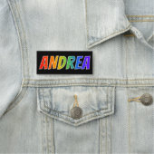 Vorname "ANDREA": Spaß-Regenbogen-Farbton Namensschild (Beispiel)