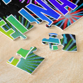 Vorname "ANGELINA", Spaß "GLÜCKLICHER GEBURTSTAG" Puzzle (Seite)