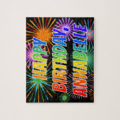 Vorname "ANNABELLE", Fun "HAPPY BIRTHDAY" Puzzle (Vertikal)