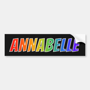 Vorname "ANNABELLE": Spaß-Regenbogen-Farbton Autoaufkleber