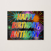 Vorname "ANTHONY", Fun "HAPPY BIRTHDAY" Puzzle (Horizontal)