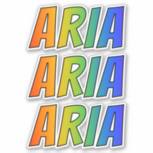 Vorname "ARIE" mit Spaß-Regenbogen-Farbton Aufkleber