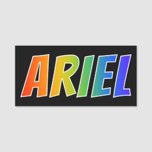 Vorname "ARIEL": Spaß-Regenbogen-Farbton Namensschild
