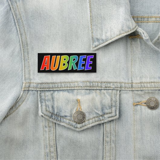 Vorname "AUBREE": Spaß-Regenbogen-Farbton Namensschild (Beispiel)