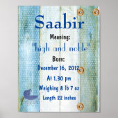 Vorname bedeutet Keepake-Kinderzimmer Poster (Vorne)