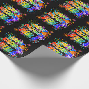 Vorname "BELLA", Spaß "GLÜCKLICHER GEBURTSTAG" Geschenkpapier