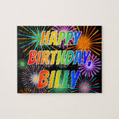 Vorname "BILLY", Fun "HAPPY BIRTHDAY" Puzzle (Horizontal)