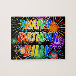 Vorname "BILLY", Spaß "GLÜCKLICHER BIRTHTAG" Puzzle