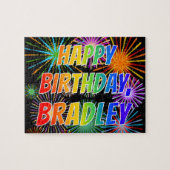 Vorname "BRADLEY", Fun "HAPPY BIRTHDAY" Puzzle (Horizontal)