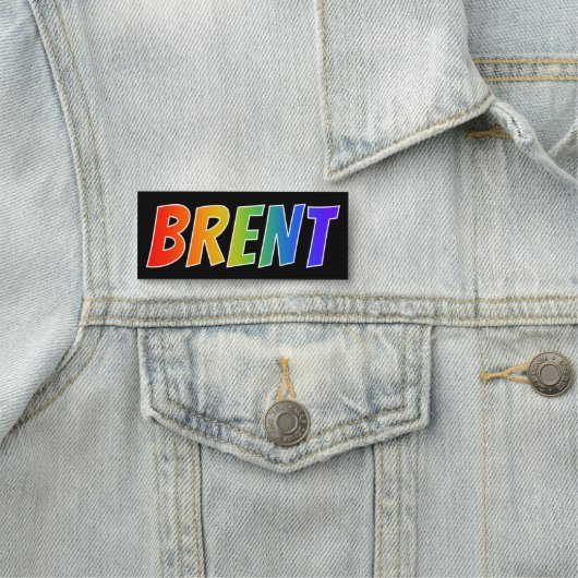 Vorname "BRENT": Fun Rainbow Coloring Namensschild (Beispiel)