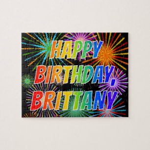 Vorname "BRITTANY", Fun "HAPPY BIRTHDAY" Puzzle