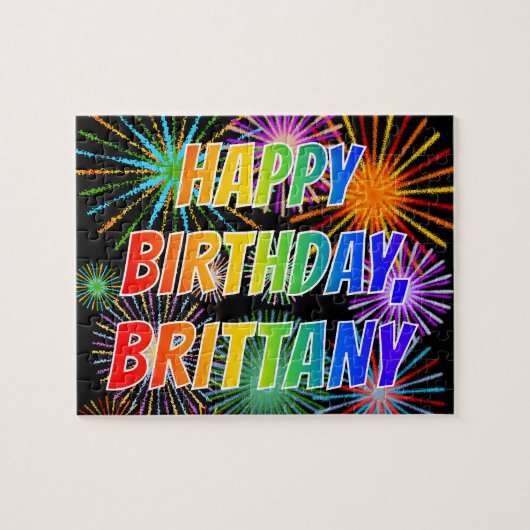 Vorname "BRITTANY", Fun "HAPPY BIRTHDAY" Puzzle (Horizontal)