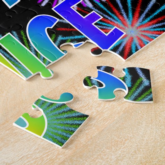 Vorname "BRUCE", Fun "HAPPY BIRTHDAY" Puzzle (Seite)