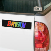Vorname "BRYAN": Fun Rainbow Coloring Autoaufkleber (Auf Lkw)