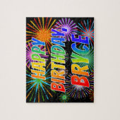 Vorname "BRYCE", Fun "HAPPY BIRTHDAY" Puzzle (Vertikal)