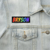 Vorname "BRYSON": Fun Rainbow Coloring Namensschild (Beispiel)