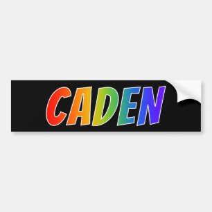Vorname "CADEN": Spaß-Regenbogen-Farbton Autoaufkleber