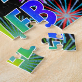 Vorname "CALEB", Fun "HAPPY BIRTHDAY" Puzzle (Seite)