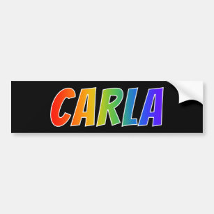 Vorname "CARLA": Fun Rainbow Coloring Autoaufkleber